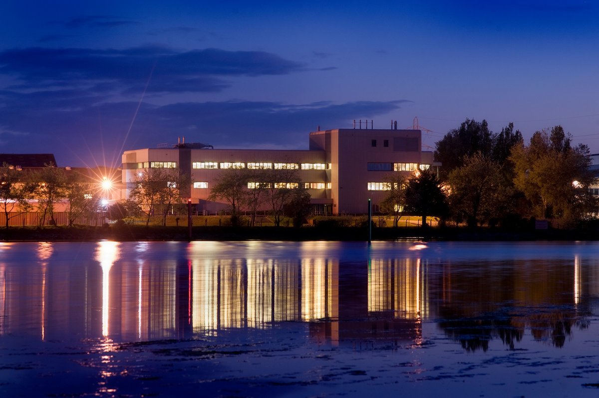 toxicology laboratory at night